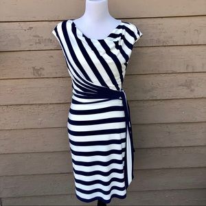 Ralph Lauren striped faux wrapped dress!